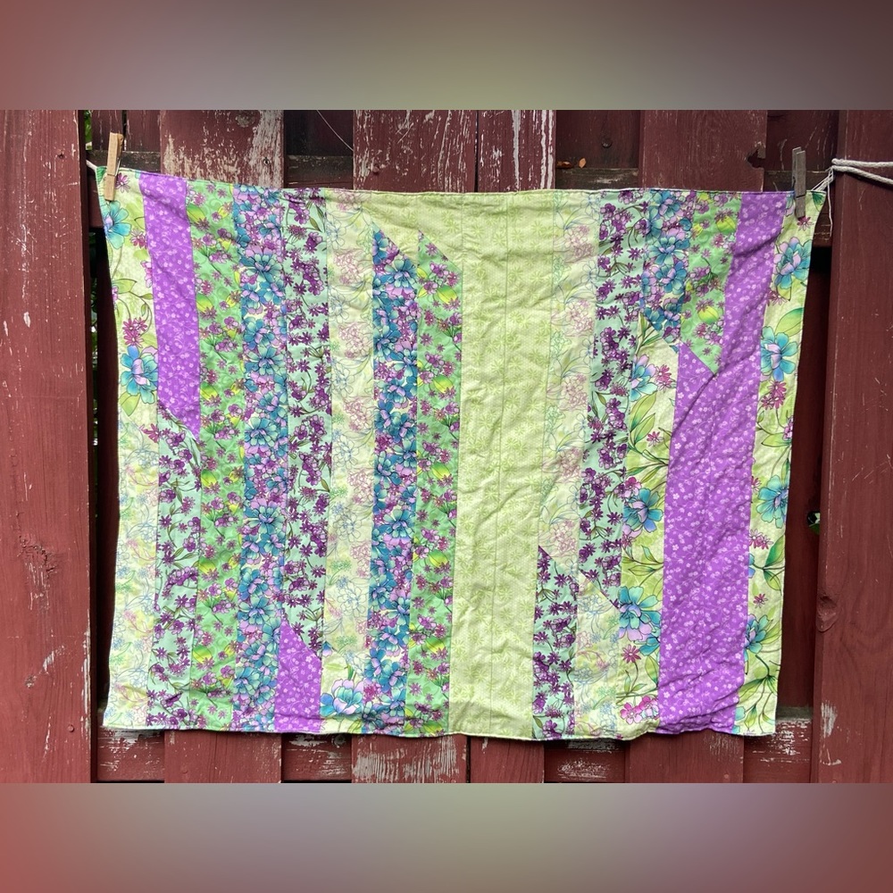 Purple and Green Crib Quilt